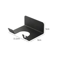 1 PC เครื่องเป่าผมโลหะผู้ถือติดผนัง Punchless Self-กาวเครื่องเป่าผมในครัวเรือน Washroom Dressing Room Rack เครื่องมือ 3