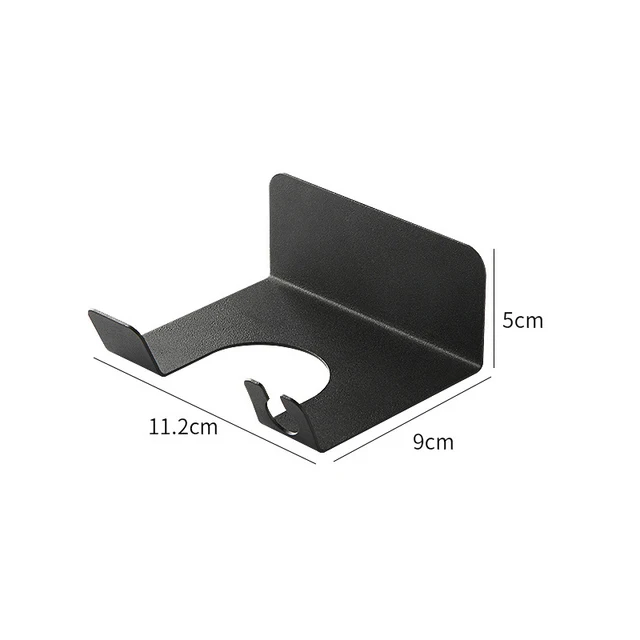 1 PC เครื่องเป่าผมโลหะผู้ถือติดผนัง Punchless Self-กาวเครื่องเป่าผมในครัวเรือน Washroom Dressing Room Rack เครื่องมือ 3