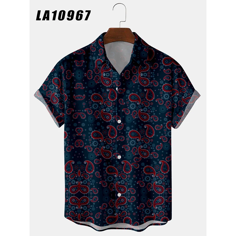 2021 Men's Shirts Creative Panda Printed Short Sleeve Shirt Men Street Summer Hawaii Beach Retro Shirts Harujuku Shirts for Men 2