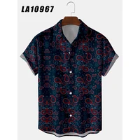 2021 Men's Shirts Creative Panda Printed Short Sleeve Shirt Men Street Summer Hawaii Beach Retro Shirts Harujuku Shirts for Men 2