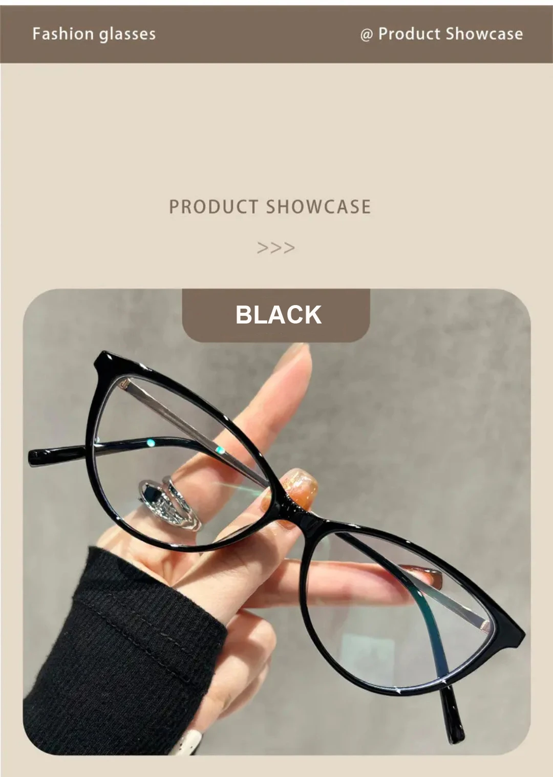 Anti-Blaulicht-Lesebrille für Damen, modische Cat-Eye-Presbyopie-Brille, leichte und junge Brille JH5511 – Detail 6