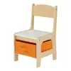Kids 3 Piece Wooden Table and Chair Set Multifunctional Storage Whiteboard Chalkboard Pull Out Storage Play Art Craft 6