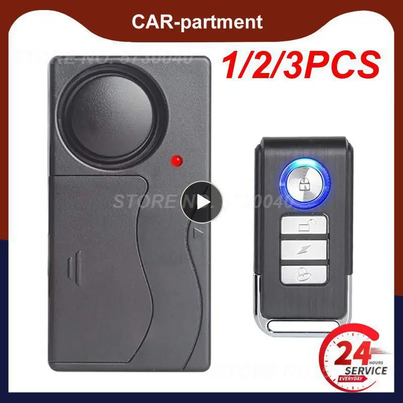 

1/2/3PCS Extractme Motorcycle Burglar Alarm with Remote Control 113DB Wireless Waterproof Car Electric Security Anti