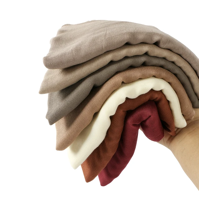 106427-38582b.jpg 185*75 cm musulman Modal Hijab rayonne coton châles pour femmes mince plaine écharpe grande taille foulard islamique Turban bandeau