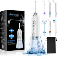 h2ofloss Oral Irrigator Dental Water Jet Mouth Washing Machine Water Flosser Water Pick Rechargeable Portable for Home /Travel