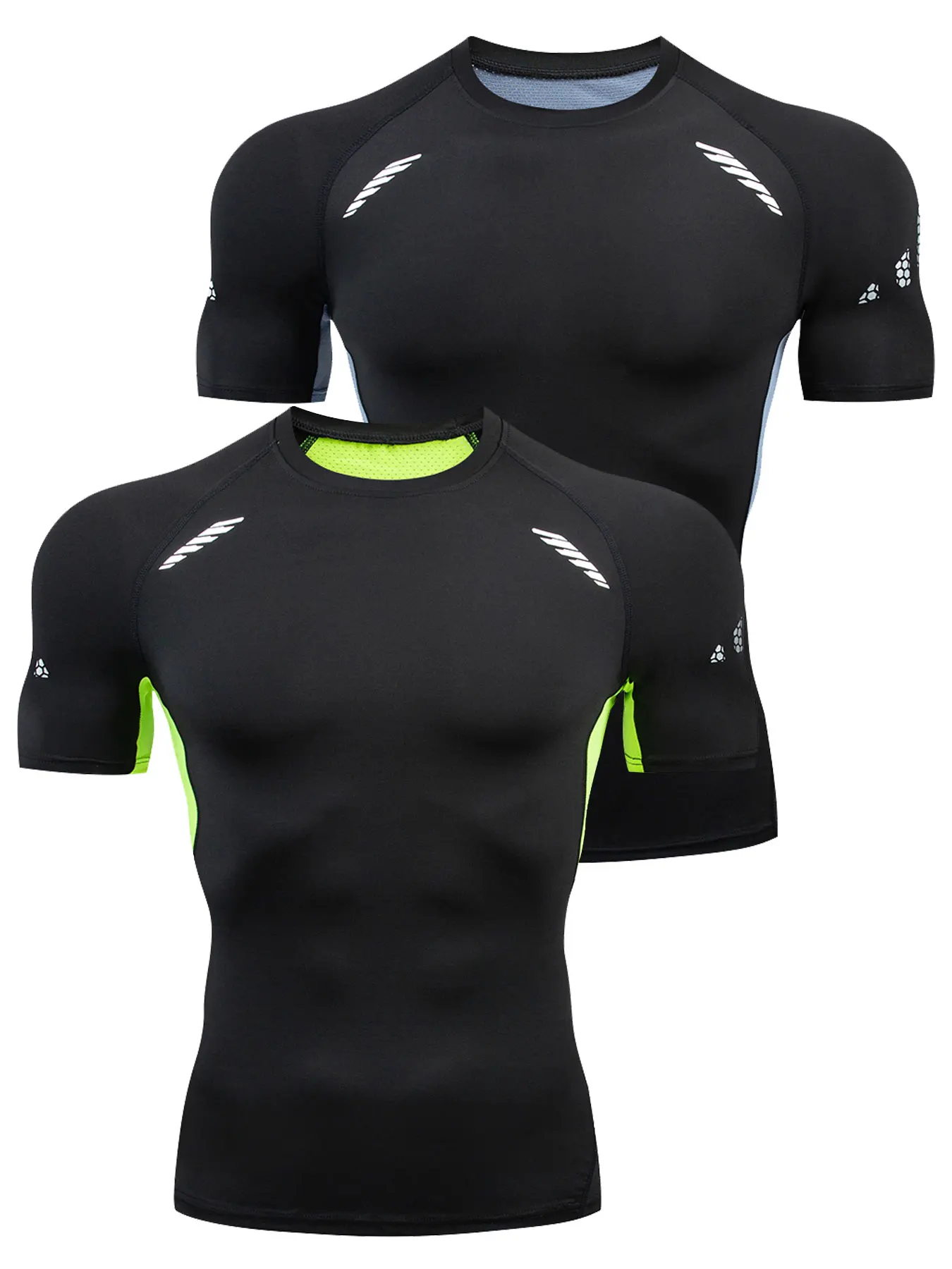 Men's Quick Dry Sports T-shirt Athletic High Stretch Breathable Compression Moisture Wicking Base Layer Top For Outdoor Gym Run sport t shirt running t shirt running t shirts compression t shirt men t shirts