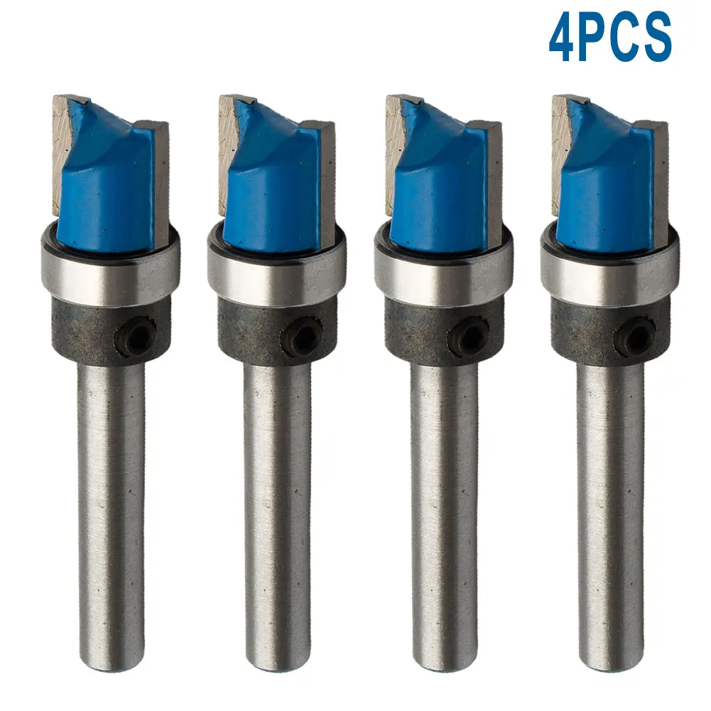

1/4" Shank Mortise Template Flush Trim Router Bit Two Flute Carbide Cutters With Enclosed Ball Bearing Milling Cutter For Wood