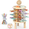 Kids Balance Tower Pick Up Wooden Sticks Social Board Game Logic Thinking Challenge Brain Game Math Count Intellectual Toy Gift 1