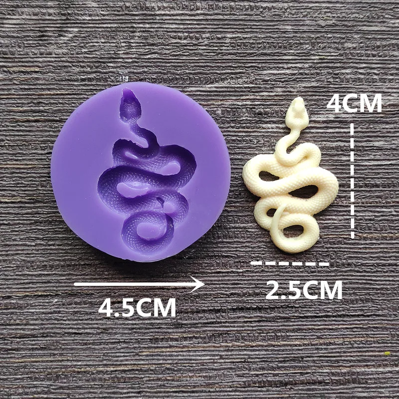 Snake earrings Silicone Mold DIY shaker resin Clay Animal Jewelry Mold Cake  Candy Cookies polymer clay chocolate Silicone Molds