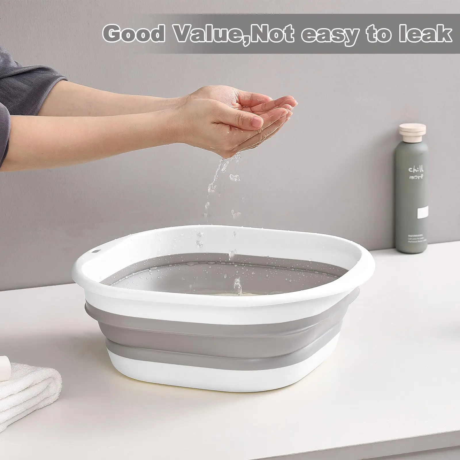 Folding Wash Basin Bathroom Bucket Container Portable Fruit Basin Collapsible Silicone Washtub Baby Washbasin Travel folding wash basin collapsible wash basin foldable wash basin