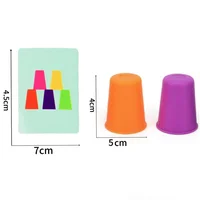 Montessori Toys Mini Stack Cup Game With Card Educational Intellectual Enlightenment Color Cognition Logic Training Children 5
