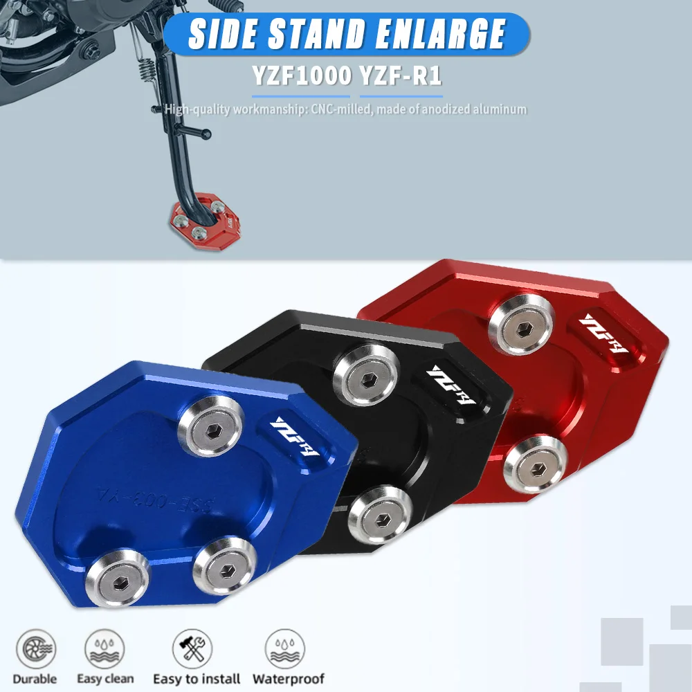 

For YAMAHA YZF R1 YZFR1 2009-2016 2010 2011 2012 Motorcycle Foot Kickstand Side Stand Extension Pad Plate Enlarger Cover YZF-R1