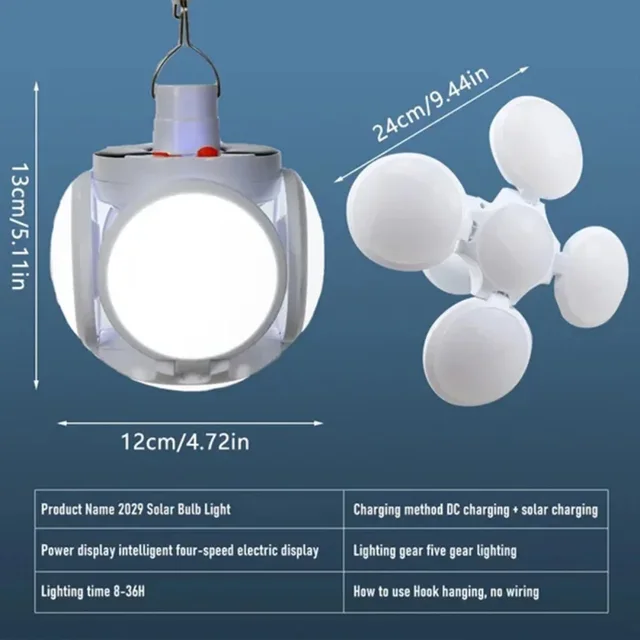 Portable Solar LED Camping Lantern 6