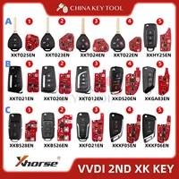 เอ็กซ์ฮอร์สรุ่นที่ 2 รีโมทกุญแจสำหรับโตโยต้าสไตล์แบน 2 ปุ่ม XKTO25EN XKTO23EN XKTO24EN XKTO22EN XKHY25EN XKTO21EN