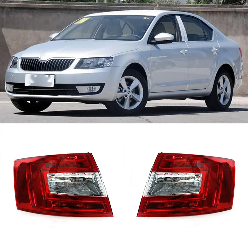 

Tail Light Auto Brake Warning Lamp Housing Rear Lamp Assembly Taillight Cover Car Accessories For Skoda Octavia 2015 2016 2017