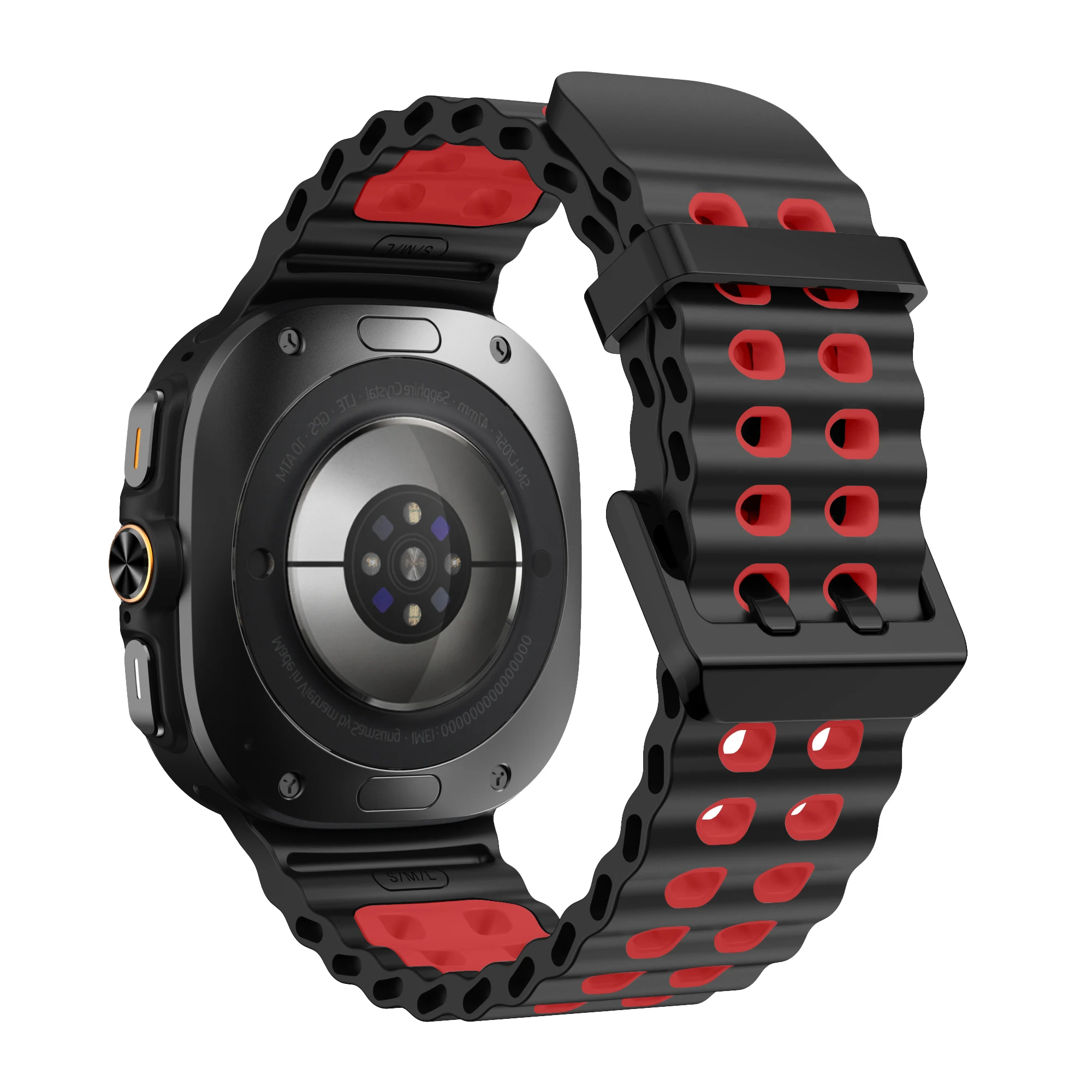Two-Tone Sports Silicone Watch Band - Ultra Marine Bracelet Strap