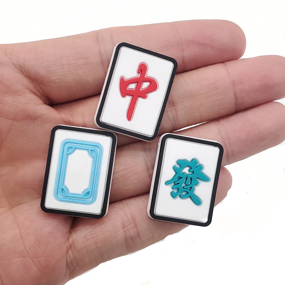 Mahjong Shoe Charms for Clogs Sandals Decoration Shoe Accessories Charms for Friends Gifts