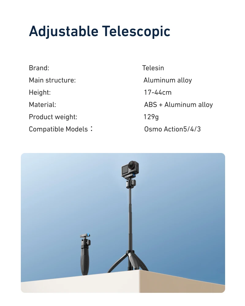 Mini Selfie Stick Tripod Portable Magnetic Quick Release Stand for GoPro Hero 13