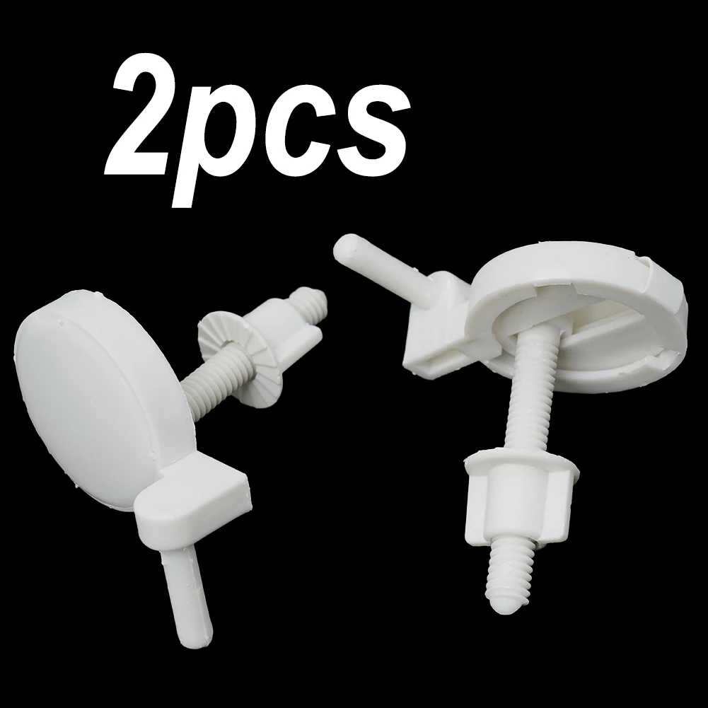 

For Toilet Seats Fixtures Toilet Screw WC White 2PCS 69*46mm Fixing Accessories Kit Hinge Bolt Screw Toilet Pew