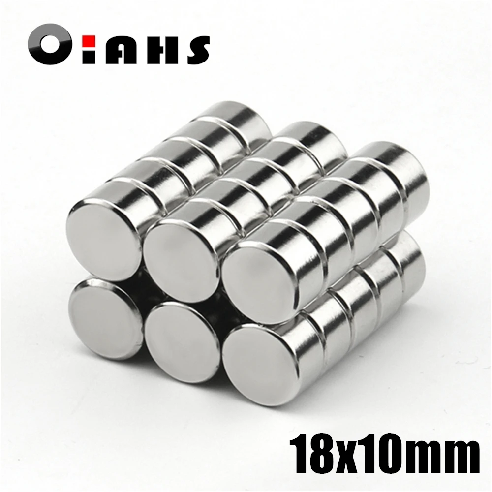 

2-50pcs 18x10mm Super Powerful Strong Bulk Small Round NdFeB Neodymium Disc Magnets Dia 18mm x 10mm N35 Rare Earth NdFeB Magnet