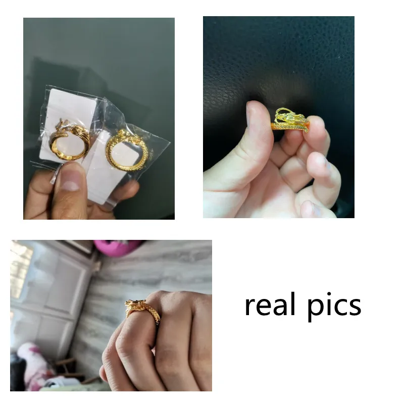 Adjustable Couples Rings Retro Dragon And Phoenix Engagement Ring Fashion Jewelry