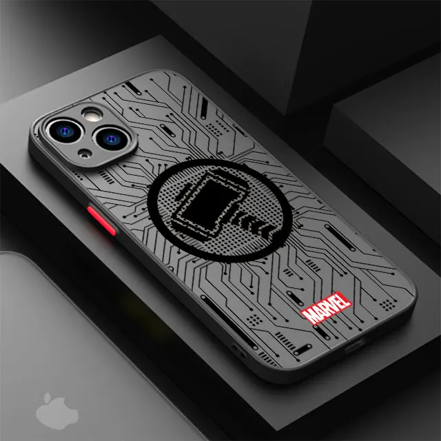 thumbnail image 1 of Funda de teléfono para Apple iPhone 8 Plus, XS, X, 12 Mini, 7, 6S, 11 Pro, 15 Pro, SE, 14 Pro, Max, 13, XR, Marvel, Spider Man, Iron Man, 1 of 5
