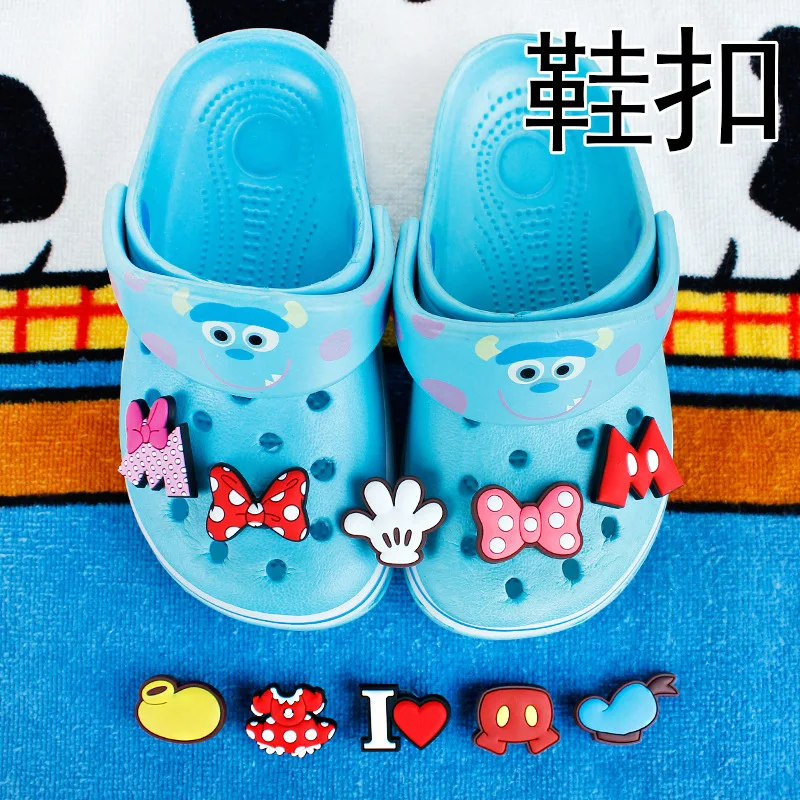 

Disney Mickey Mouse Pants Gloves Cartoon Figure Clothes Shoe Buckle Single Sale Wholesale Anime Croc Charms Accessories Kid Gift