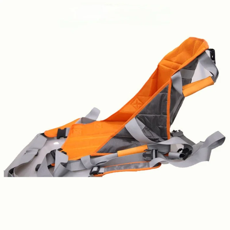 Versatile Orange Transport Belt & Folding Stretcher for Elderly and Paralytic Patients - Safe Stair Transfer Chair with Backstraps 4