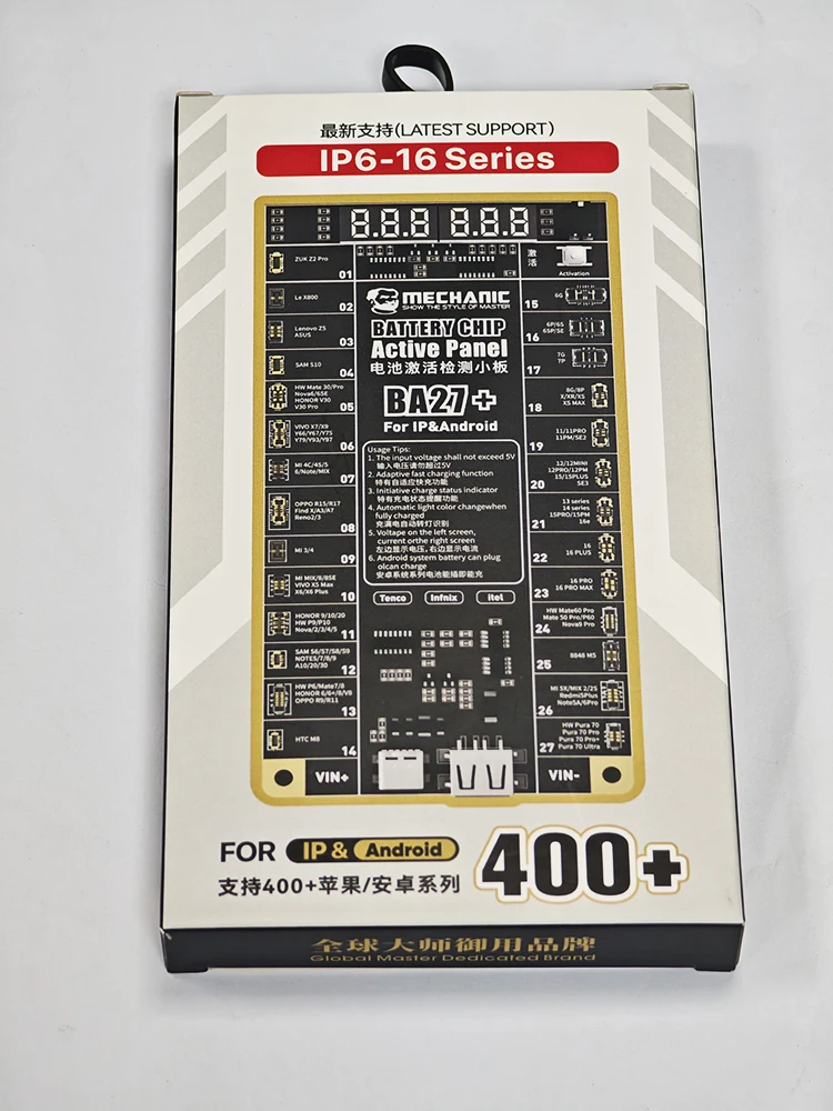 MECHANIC BA27+ Battery activation detection board Supports Apple IP6-16&400+Andr