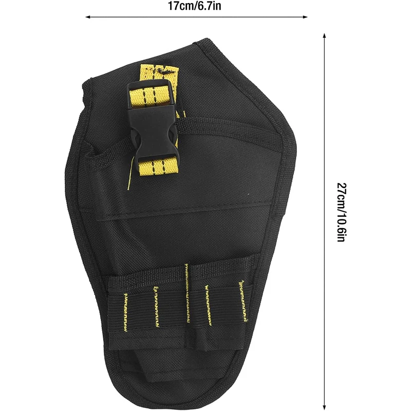 Cordless Waterproof Drill Holster Power Tool Holster /Single Hook With Metal Clip For Workshop Use And Organize Kits