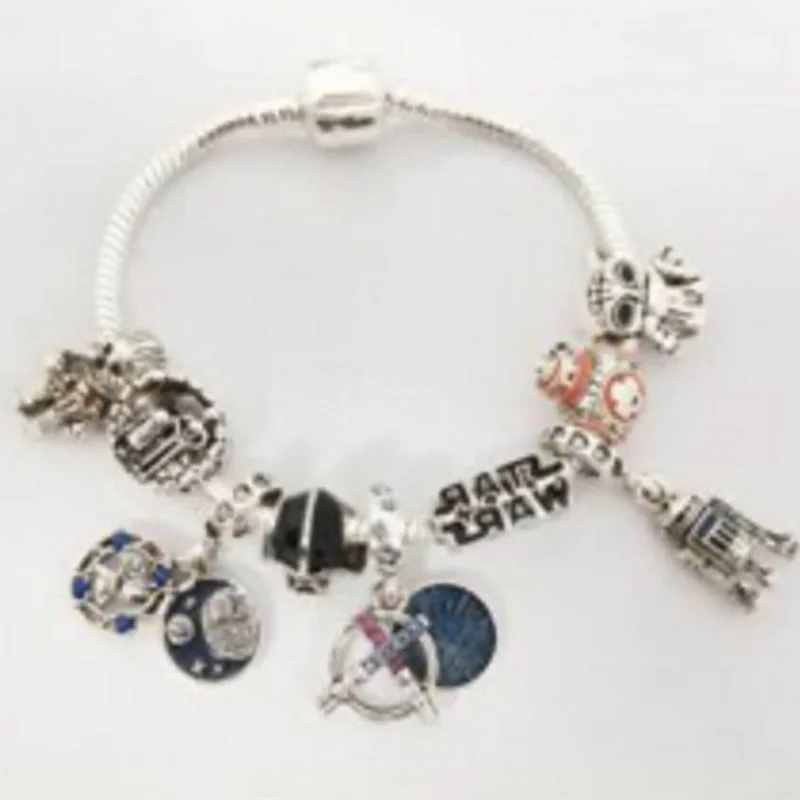 thumbnail image 1 of Disney-pulsera con abalorios de Star Wars para mujer, brazalete con diseño de arma Ultimate, Darth Vader, BB-8, C-3PO, Chewbacca, Yoda, 1 of 5