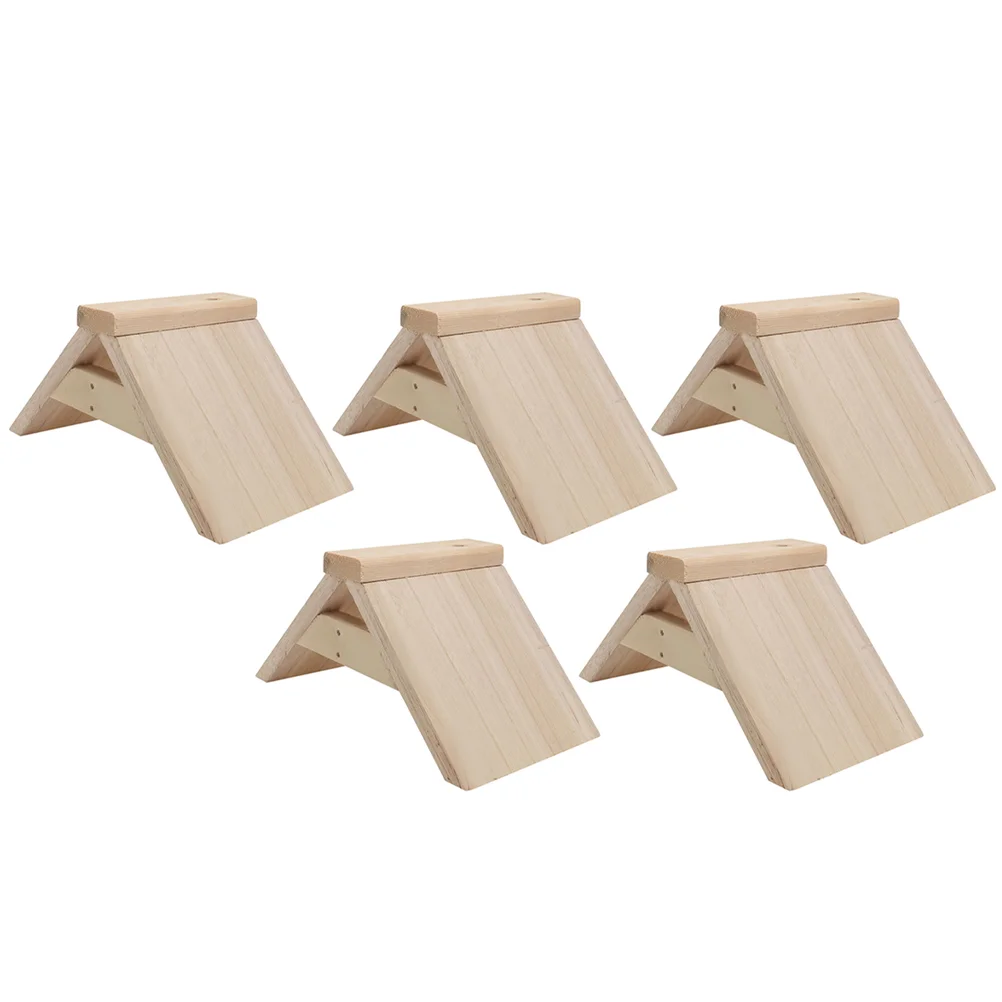 

5 Pcs Rest Rack Pigeon Solid Wood Perch Bird Cage Wooden Playing Toy for Parrot