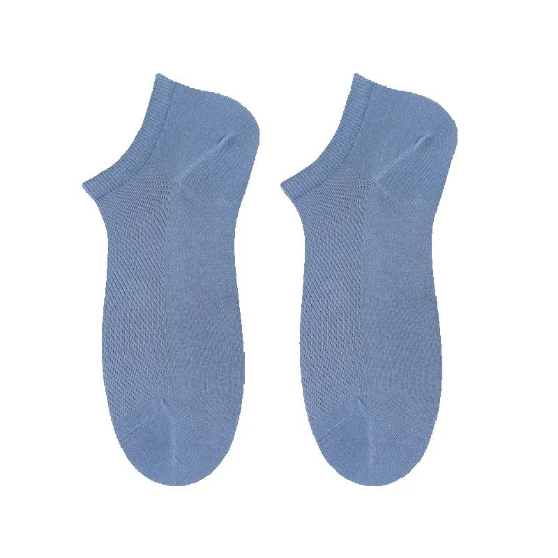 Men's Cotton Ankle Socks Breathable Antibacterial Mesh Design_voghion.com