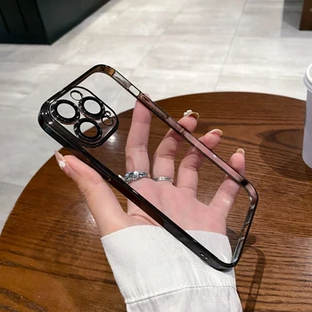 Luxury Electroplated Protection Case For iPhone 11 12 13 14 15 Pro Max Xs XR Max 7 8 Plus Mini SE2020 Soft Transparent Cover - Image 6