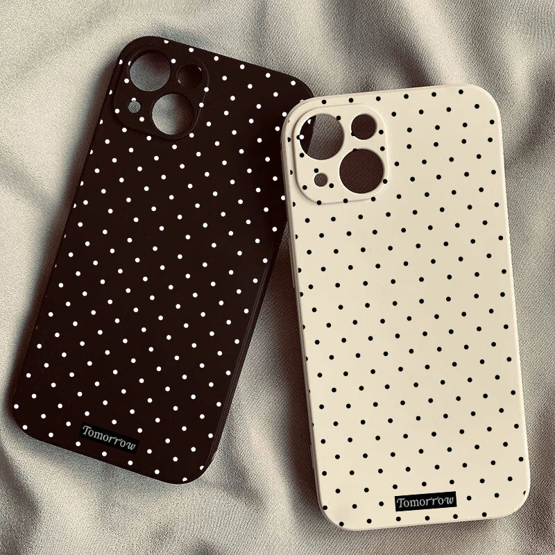 INS Polka Dot Fresh Soft Silicone Phone Case - Korean Design
