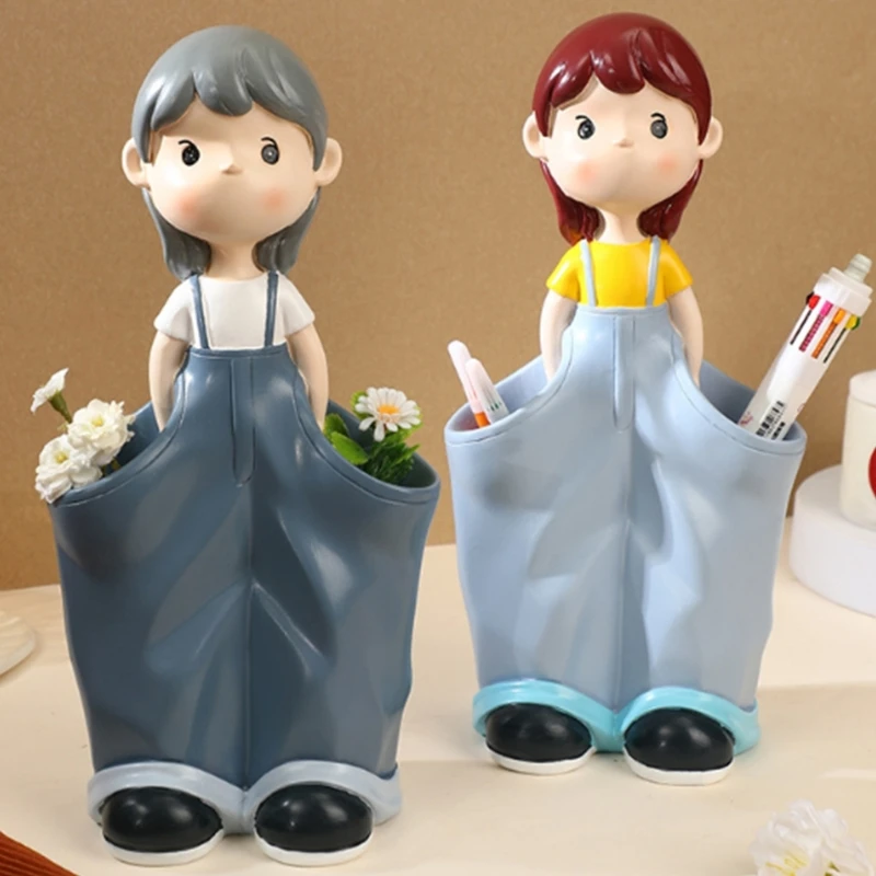 

DIY Pants Girl Flower Pot Silicone Molds Pen Holder Epoxy Resin Mold Home Decorations Making Tool for DIY Craft Supplies