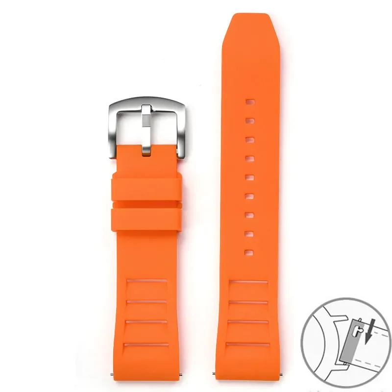 Breathable Silicone Waterproof Sport Watch Band with Quick Release
