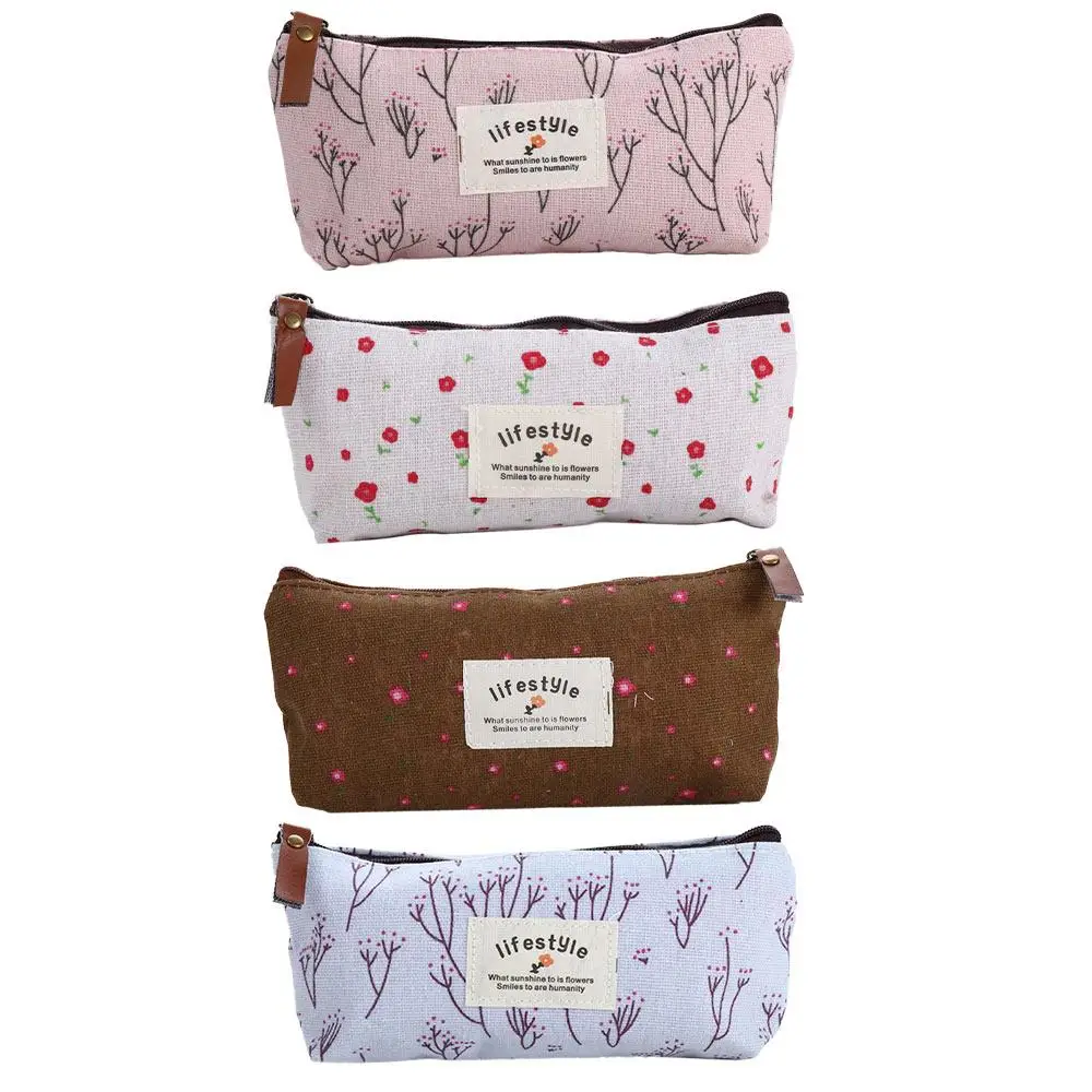 

Lovely Kawaii Student for Girl Fabric Makeup Bag Zipper Pouch Pen Bags Pencil Case Pencil Bag