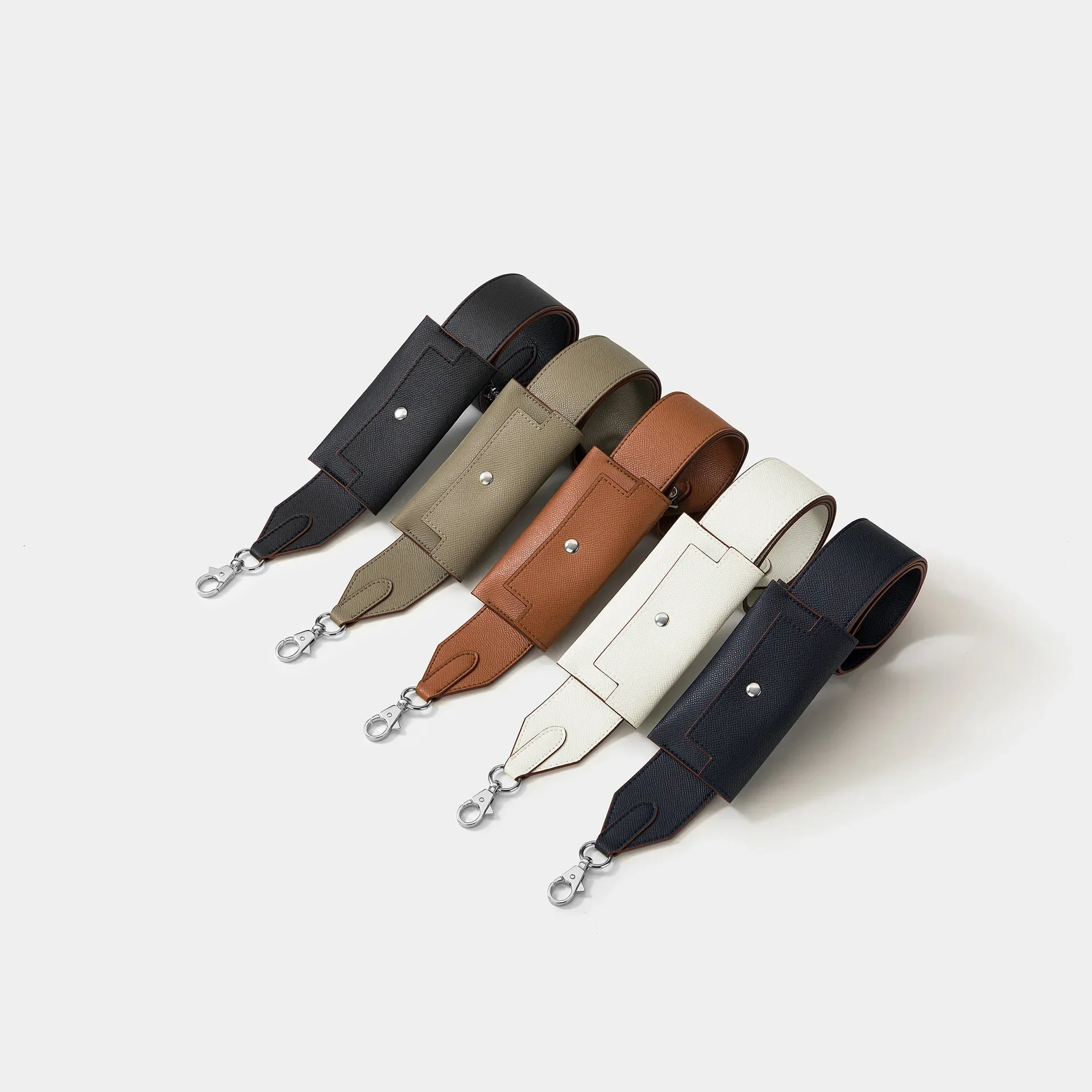 5CM High Quality Width Swift Leather Purse Strap Belt with Pocket