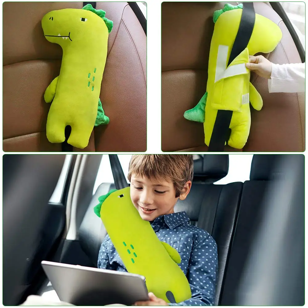 Seat Belt Cover Car Seat Cushion Seat Belt Pillow for Kids Dinosaur Car Pillow for Kids Toddler Seat Belt Cushion Seatbelt Cover Girl Boy Baby Car Stroller