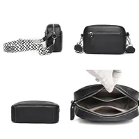 High Quality Genuine Leather Women Crossbody Shoulder Bags 2023 Luxury Solid color Cow Leather Handbag Female Messenger Tote Sac - Image 5