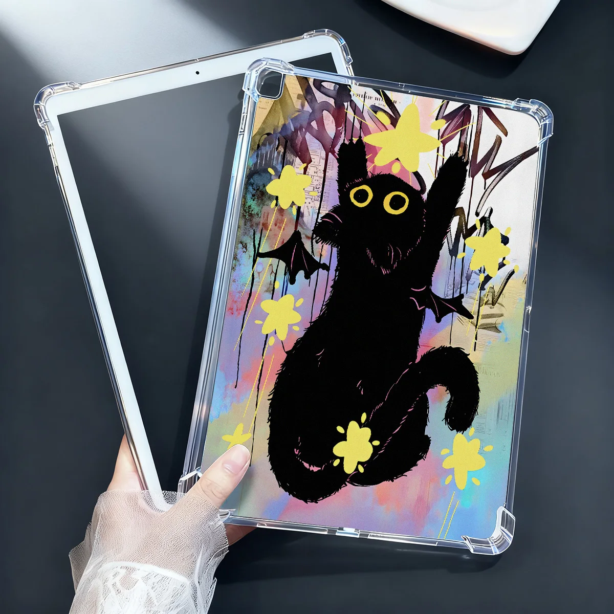 Silicone Cat Design Protective Tablet and Smartphone Cover