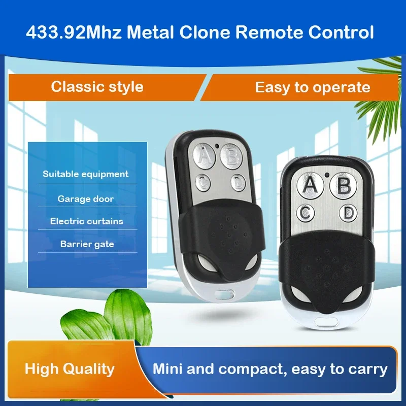 Universal 4 Buttons Garage Door Opener Remote Control 433MHZ Clone Fixed Learning Rolling Code Duplicator Garage Remote Control garage door remote control garage remote controller garage door opener remote control wireless remote controller garage door opener