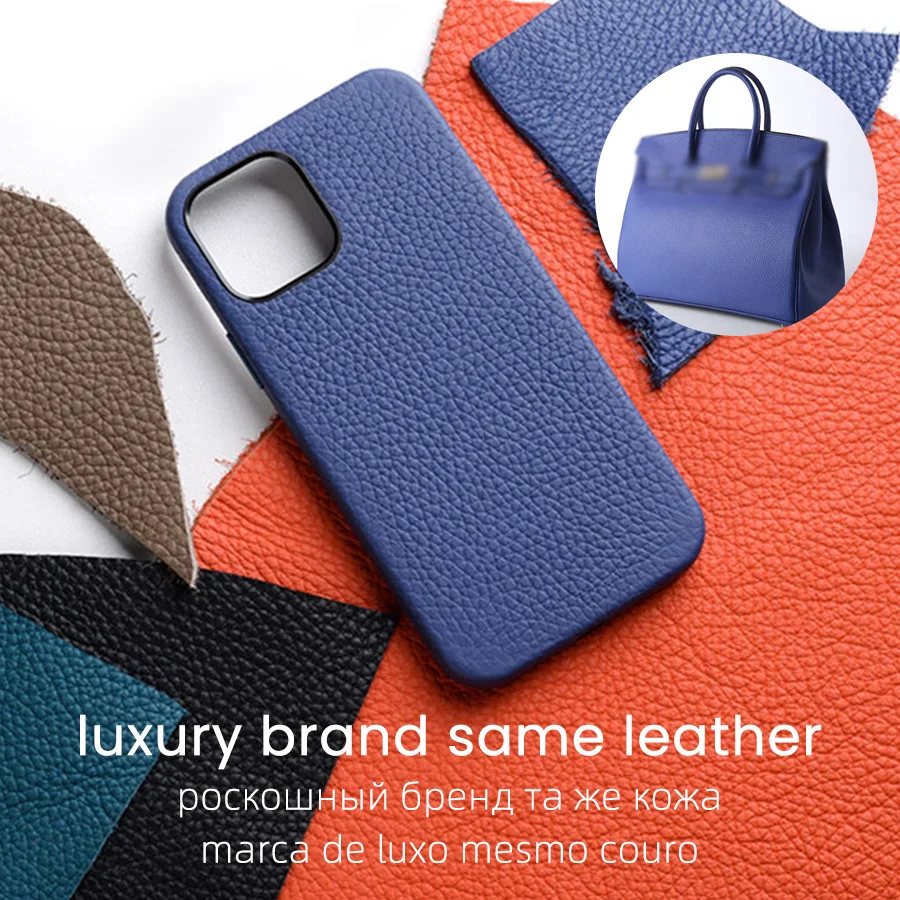 Melkco French Premium Magnetic Cowhide Case for iPhone 15 14 Pro Max Plus Luxury Brand Same Genuine Leather Fashion Phone Cover