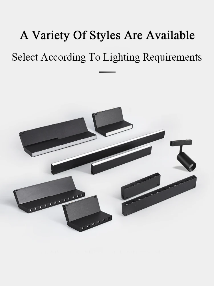 15mm Width LED Magnetic Track Light Grille Flood Lamp Modern Embedded Flexible Linear Fixture LED Spotlight DC48V Ceiling Indoor 2
