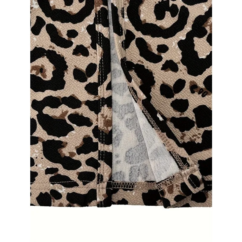 2025 Tops Women's Clothing Leopard Print Long Sleeve V-neck Classic Retro Shirt Suit Jacket Autumn Winter Coat Female Streetwear