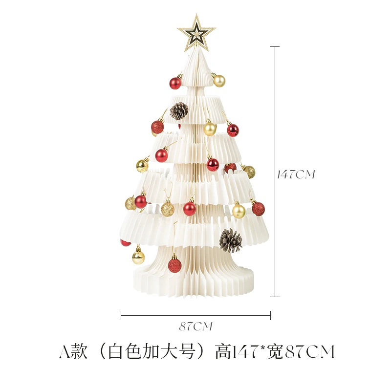 

YY Origami Christmas Tree Mall New Year Decorative Creative Desktop Living Room Decoration