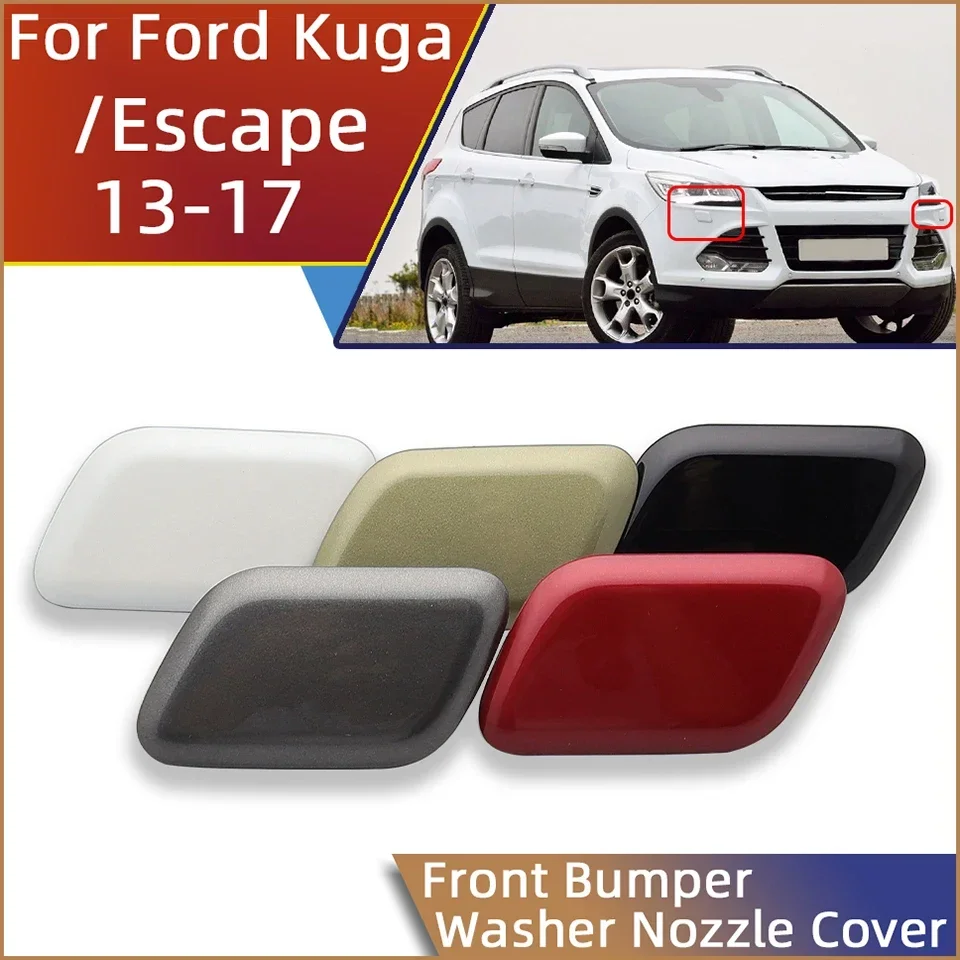 Front Bumper Headlamp Washer Nozzle Cap Cover For Ford Escape Kuga 2013 2014 2015 Headlamp Cleaner Lid