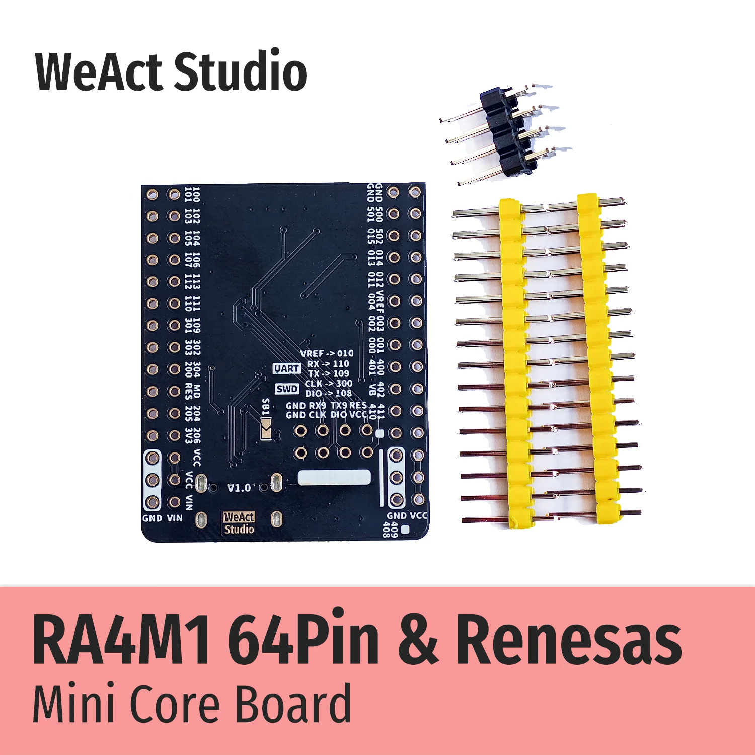 Placa de Demonstração do Núcleo Weact Ra4m1 Renesas R7fa4m1ab3cfm Aa0 R7fa4m1 R7fa4m1ab3cfm - Imagem 4