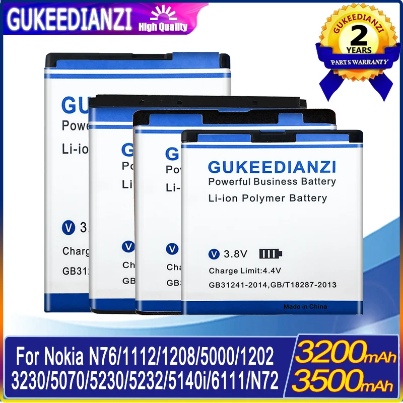 Batteria Del Telefono Bl-4C Bl-5C Bl-4B Bl-5B Bl-5J Bv-5Jw 5J Per Nokia 6100 6300 6260 6136S 2630 5070 C2-01 Bl 4C Bl 5C Bl5C Batteria